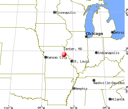 Center, Missouri map