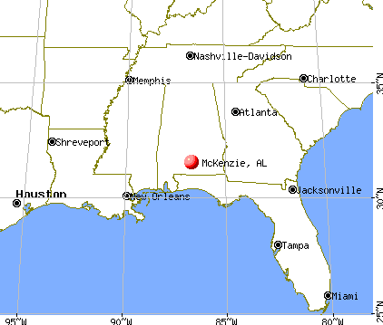 McKenzie, Alabama map