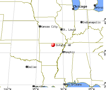 Oxford, Arkansas map