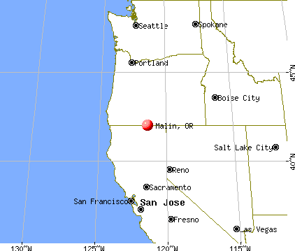 Malin, Oregon map