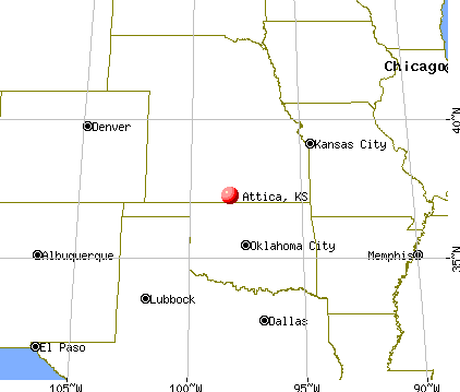 Attica, Kansas map