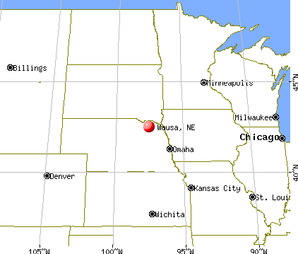 Wausa, Nebraska map