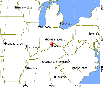 Moores Hill, Indiana map