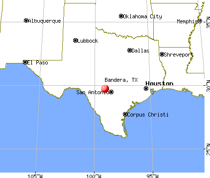 Bandera, Texas map