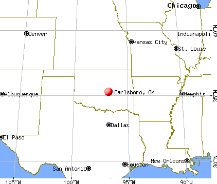 Earlsboro, Oklahoma map