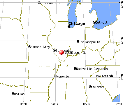 Woodlawn, Illinois map