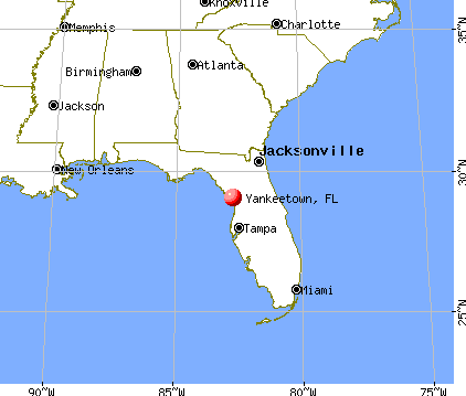 Yankeetown, Florida map