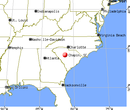Chapin, South Carolina map