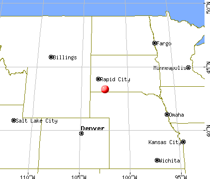 Manderson-White Horse Creek, South Dakota map