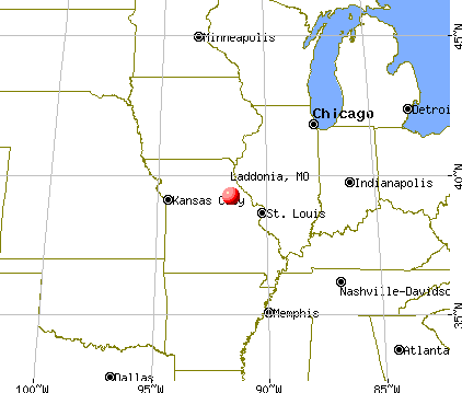 Laddonia, Missouri map