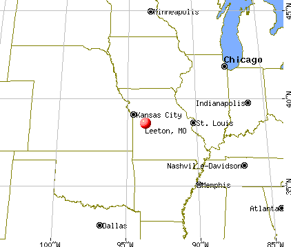 Leeton, Missouri map