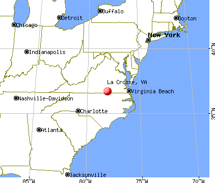 La Crosse, Virginia map