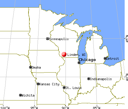 Linden, Wisconsin map