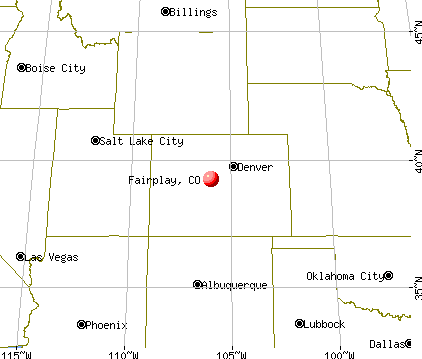Fairplay, Colorado map