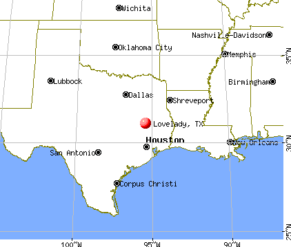 Lovelady, Texas map