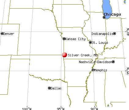 Silver Creek, Missouri map