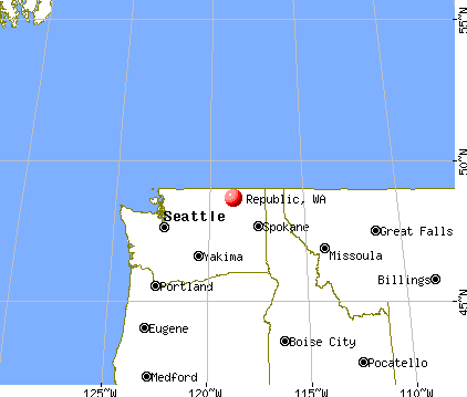 Republic, Washington map