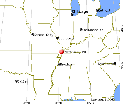 Matthews, Missouri map