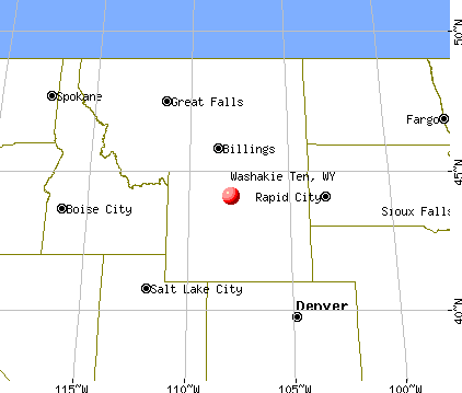 Washakie Ten, Wyoming map