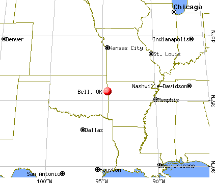 Bell, Oklahoma map