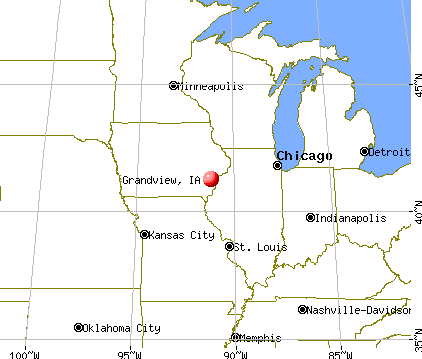 Grandview, Iowa map