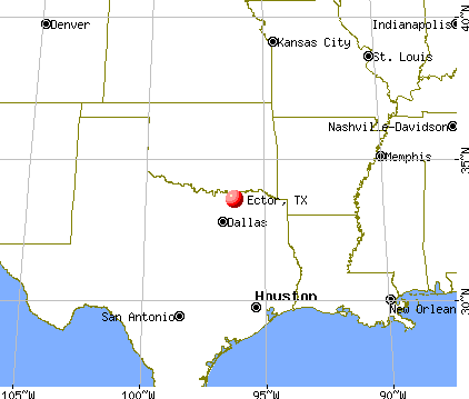Ector, Texas map