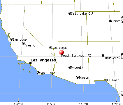 Peach Springs, Arizona map