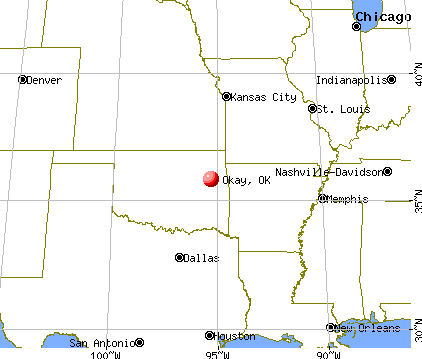 Okay, Oklahoma map