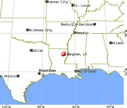 Mangham, Louisiana map