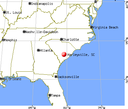 Harleyville, South Carolina map