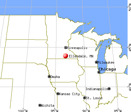 Ellendale, Minnesota map