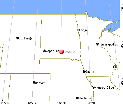 Presho, South Dakota map
