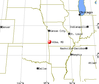 Alba, Missouri map