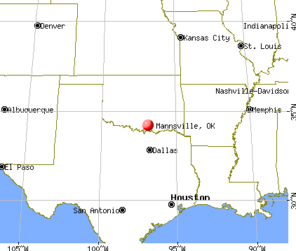 Mannsville, Oklahoma map