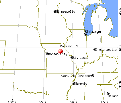 Madison, Missouri map