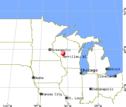 Merrillan, Wisconsin map