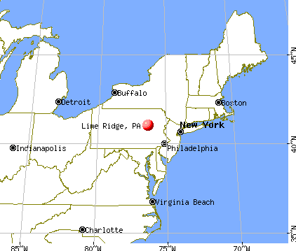 Lime Ridge, Pennsylvania map
