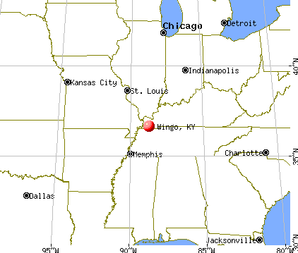 Wingo, Kentucky map