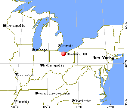 Wakeman, Ohio map