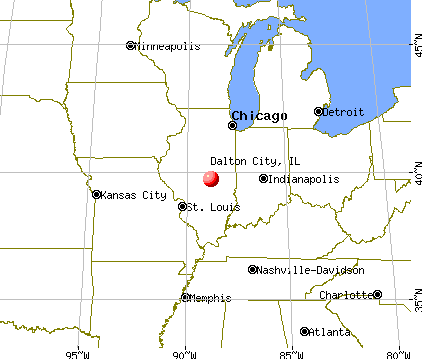 Dalton City, Illinois map