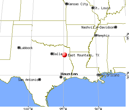 East Mountain, Texas map