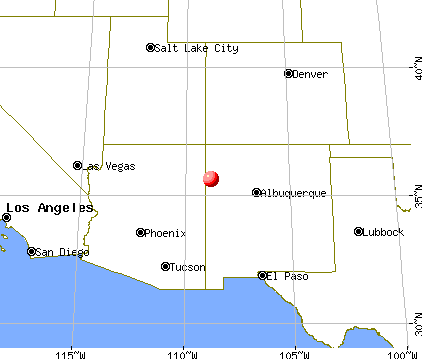 Yah-ta-hey, New Mexico map