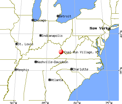 Coal Run Village, Kentucky map