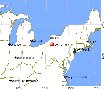 Lewis Run, Pennsylvania map