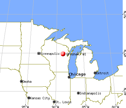 Gresham, Wisconsin map