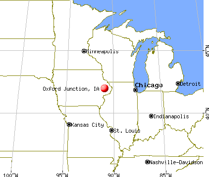 Oxford Junction, Iowa map