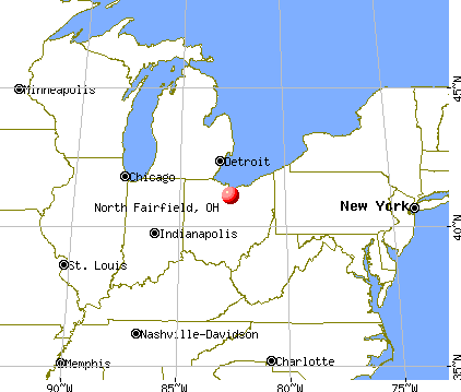 North Fairfield, Ohio map