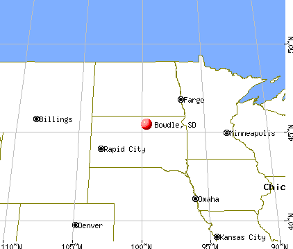 Bowdle, South Dakota map