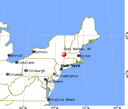 East Nassau, New York map