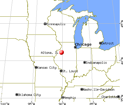 Altona, Illinois map